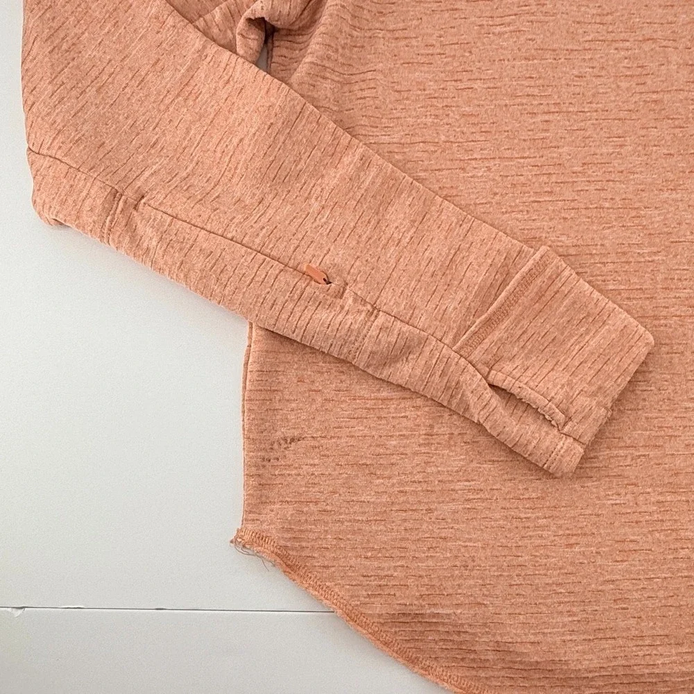 Nike Running Dri Fit Pullover Womens Large Peach Athletic Sweatshirt Workout Top